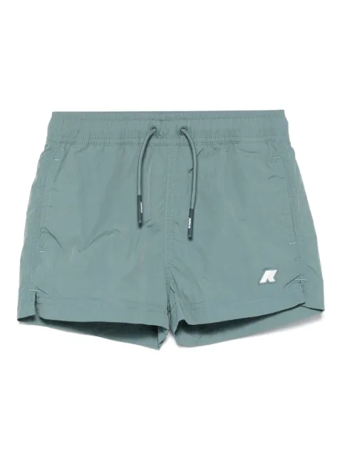 K Way Kids rubberised-logo swim shorts 