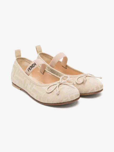 Fendi Kids FF-motif ballet flats