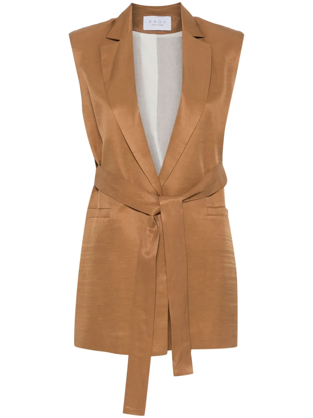 belted gilet