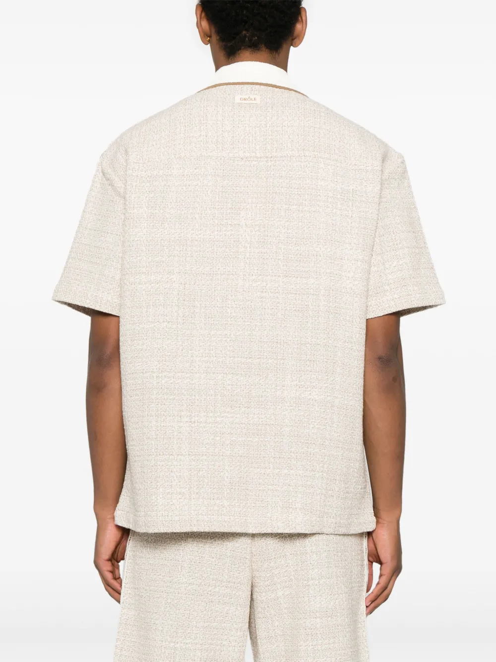 Drôle De Monsieur La Chemise tweed overhemd Beige