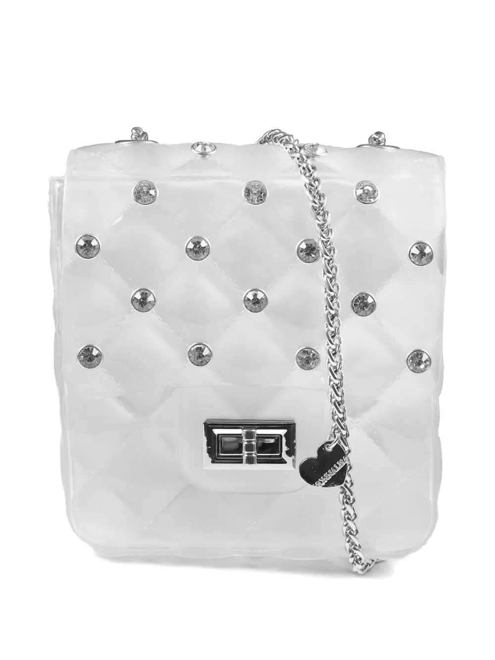 Monnalisa Stud-embellished Shoulder Bag In White