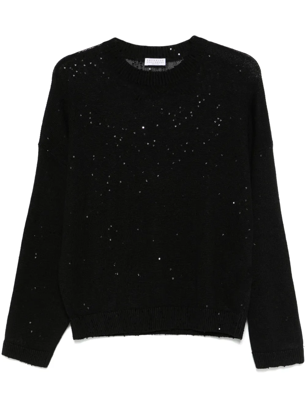 Brunello Cucinelli sequin-embellished sweater | Black | Image 1