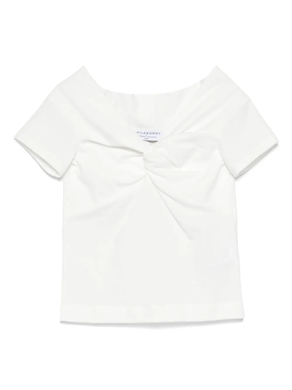 Philosophy Di Lorenzo Serafini Kids T-shirt met geknoopt detail Wit