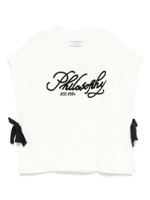 Philosophy Di Lorenzo Serafini Kids Blusa com logo bordado