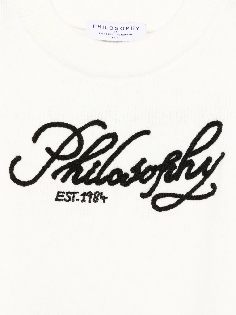 Philosophy Di Lorenzo Serafini Kids Top met geborduurd logo Wit