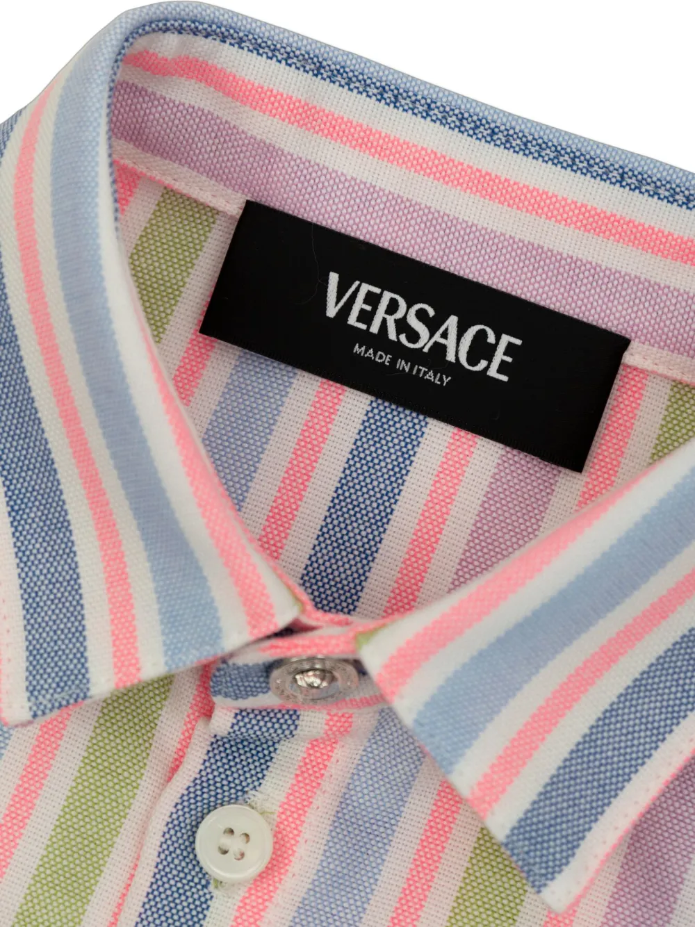 Versace Kids Gestreept shirt Blauw