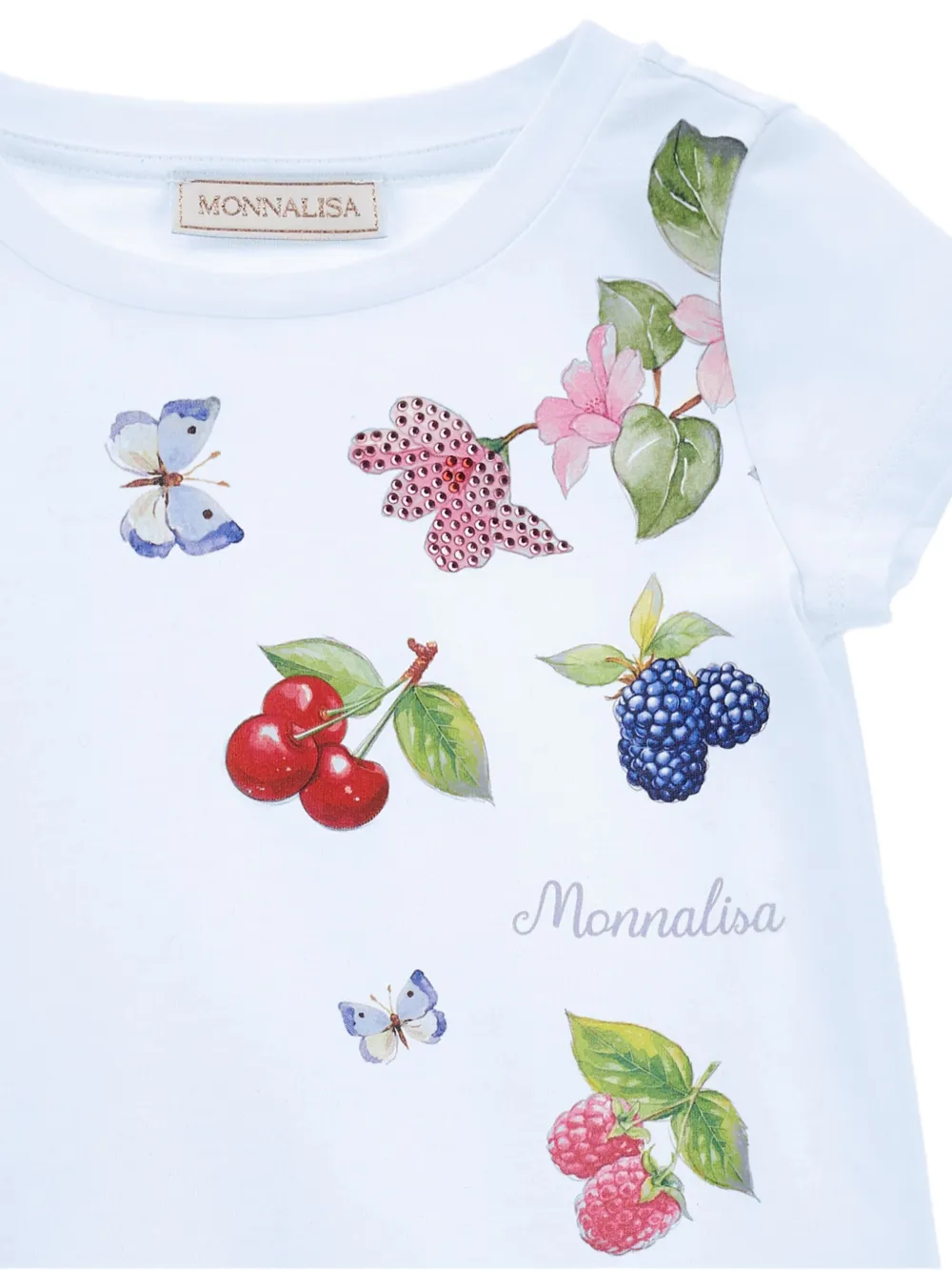 Monnalisa x Disney T-shirt met Alice-print Blauw