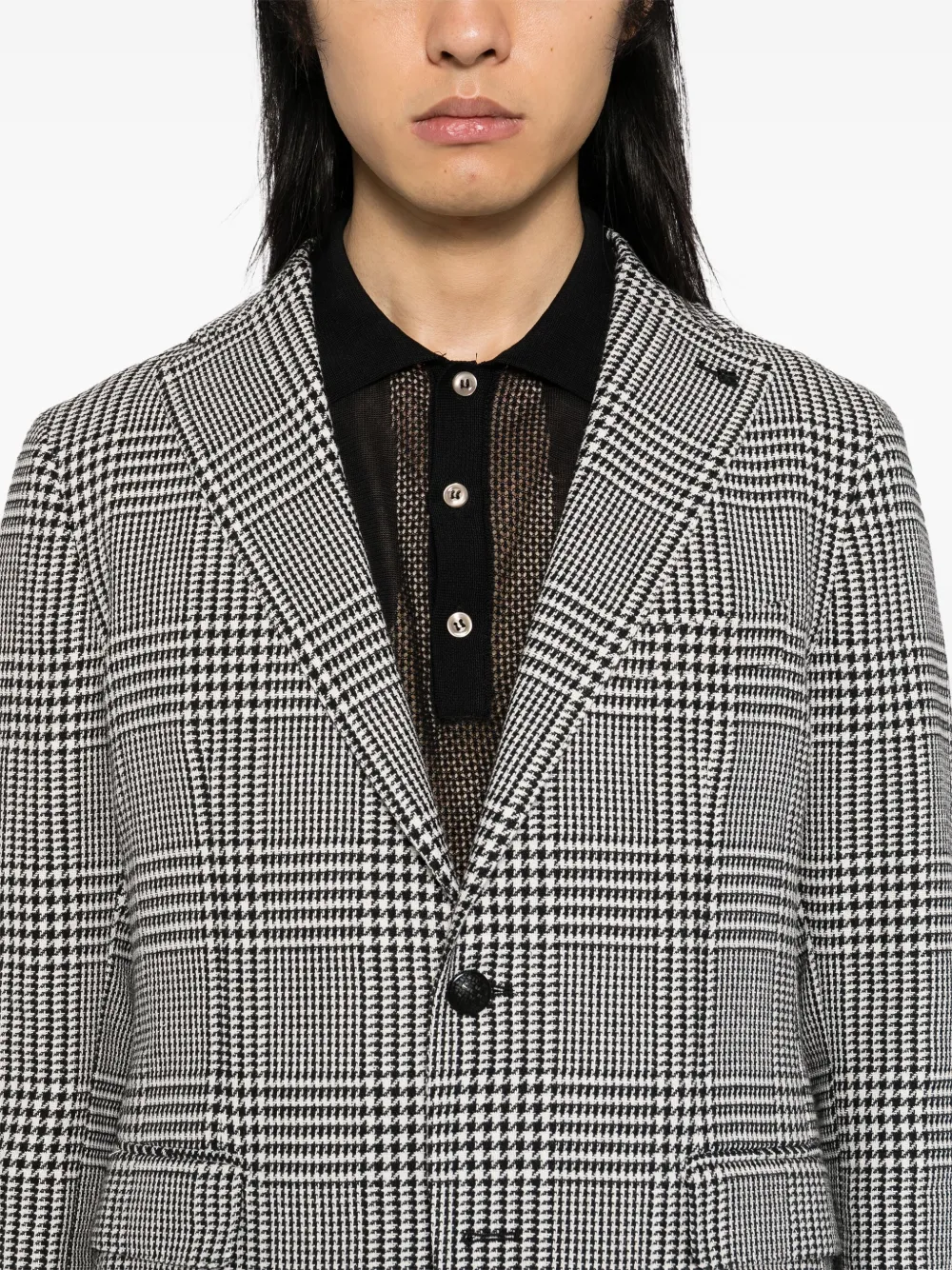 Tagliatore Blazer met enkele rij knopen Zwart