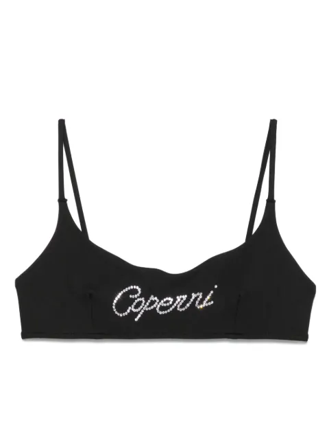 Coperni crystal-logo bikini top