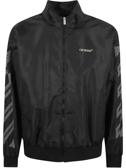 Off-White chamarra con logo estampado