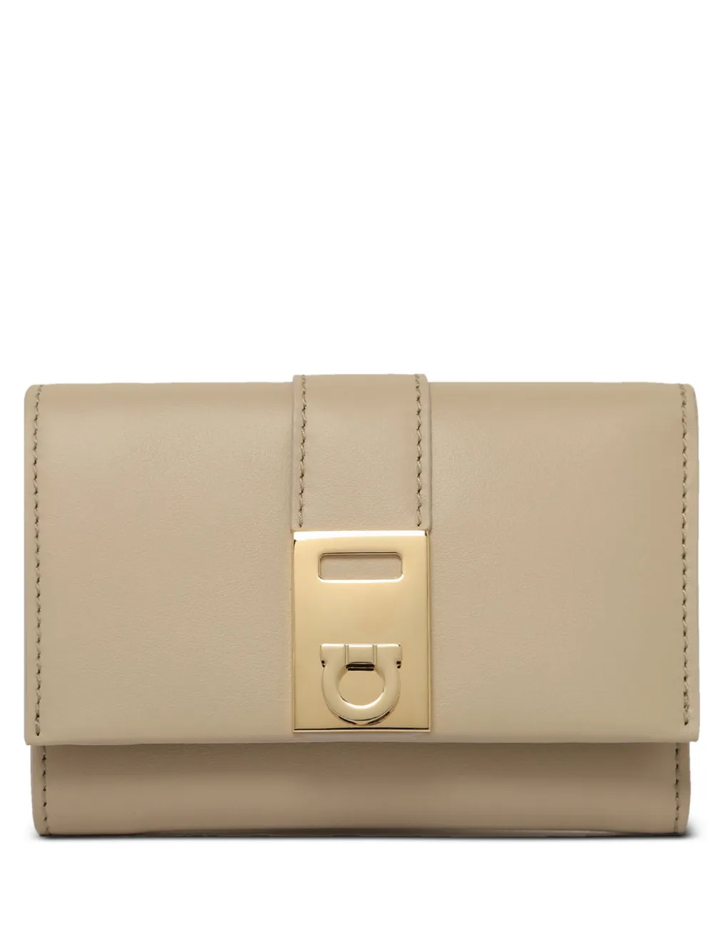Ferragamo Trifold Wallet In Nude