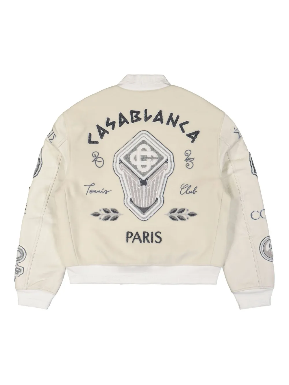 Casablanca chenille patchwork bomber jacket - Beige