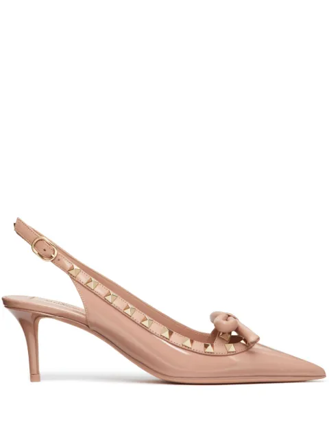 Valentino Garavani Scarpin slingback Rockstud Bow com salto 60mm