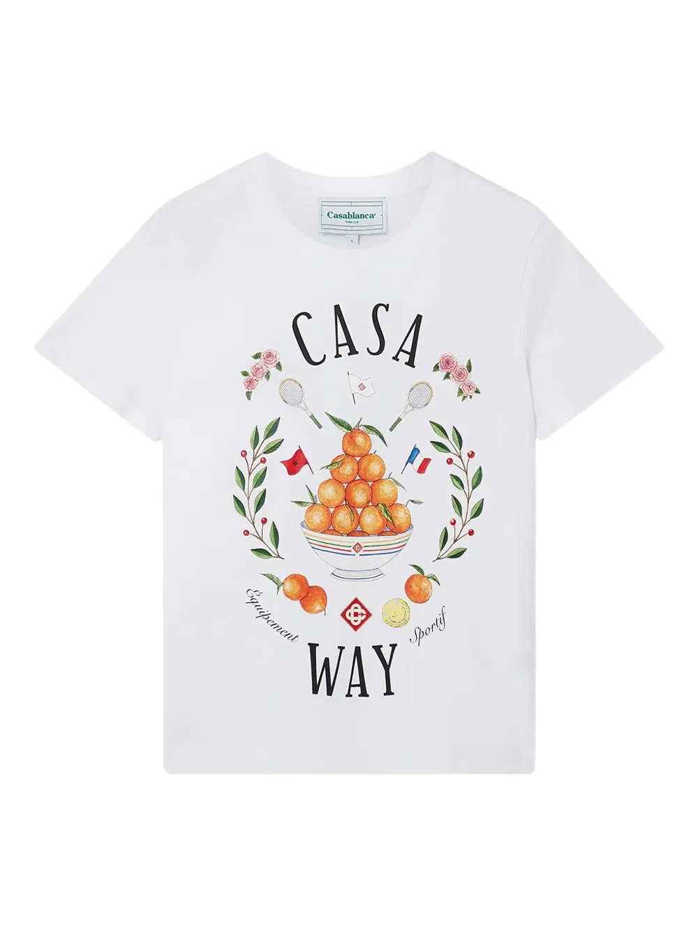 Casablanca Casa Way "White" T-shirt Wit