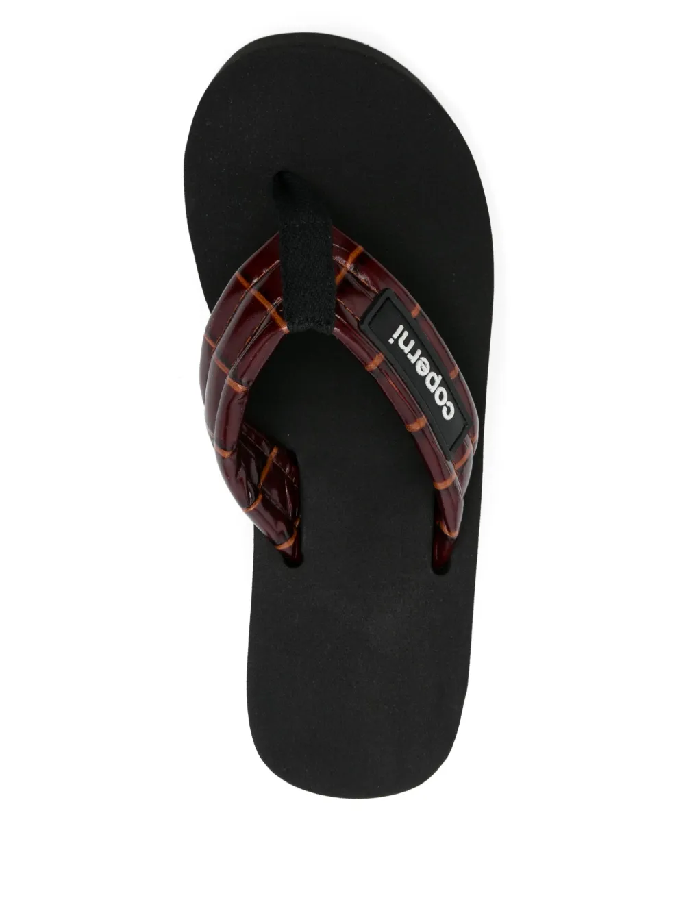 Coperni 90mm branded wedge flip flops Black