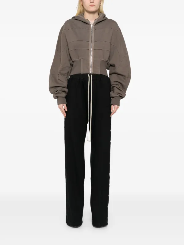 Rick Owens DRKSHDW Collage Gimp Hoodie | Brown | FARFETCH UK