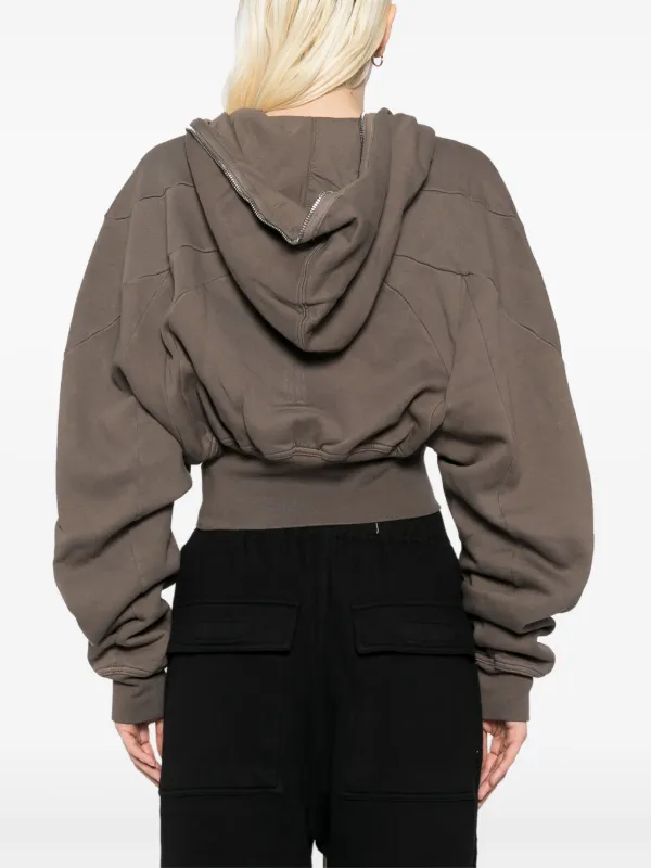 Rick Owens DRKSHDW Collage Gimp Hoodie | Brown | FARFETCH RO