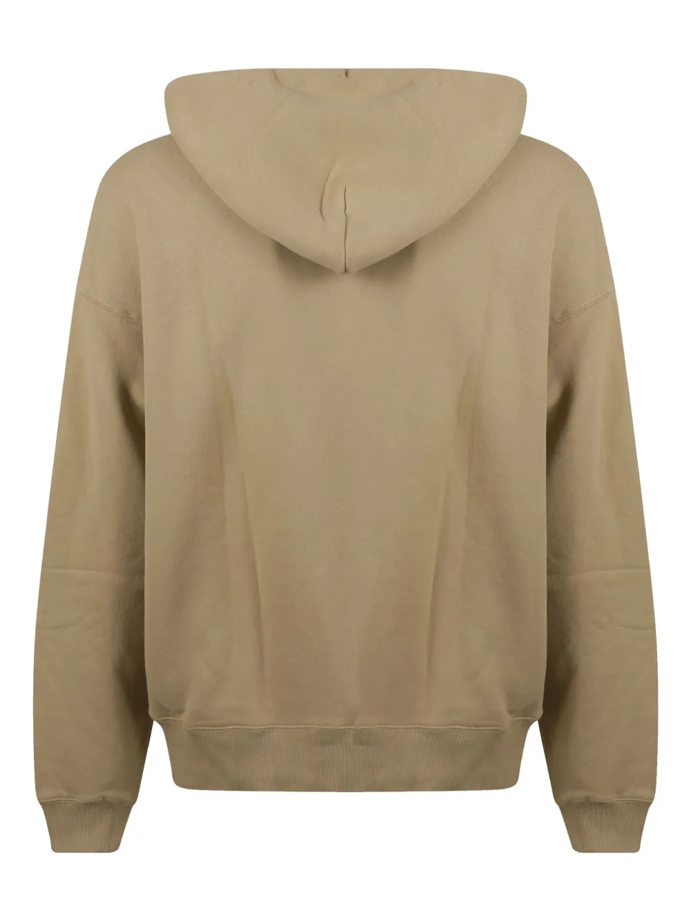 Off-White logo-print hoodie - Beige