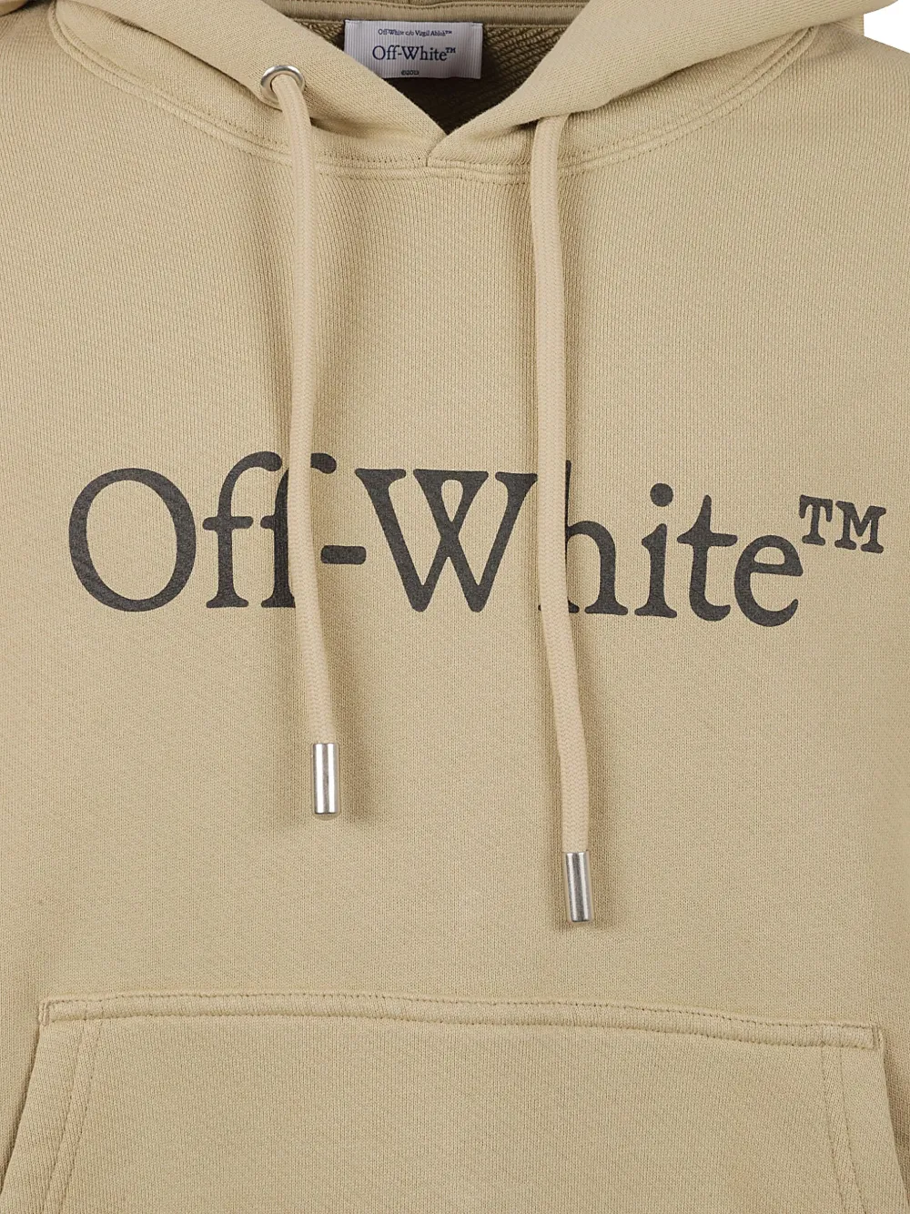 Off-White Hoodie met logoprint Beige