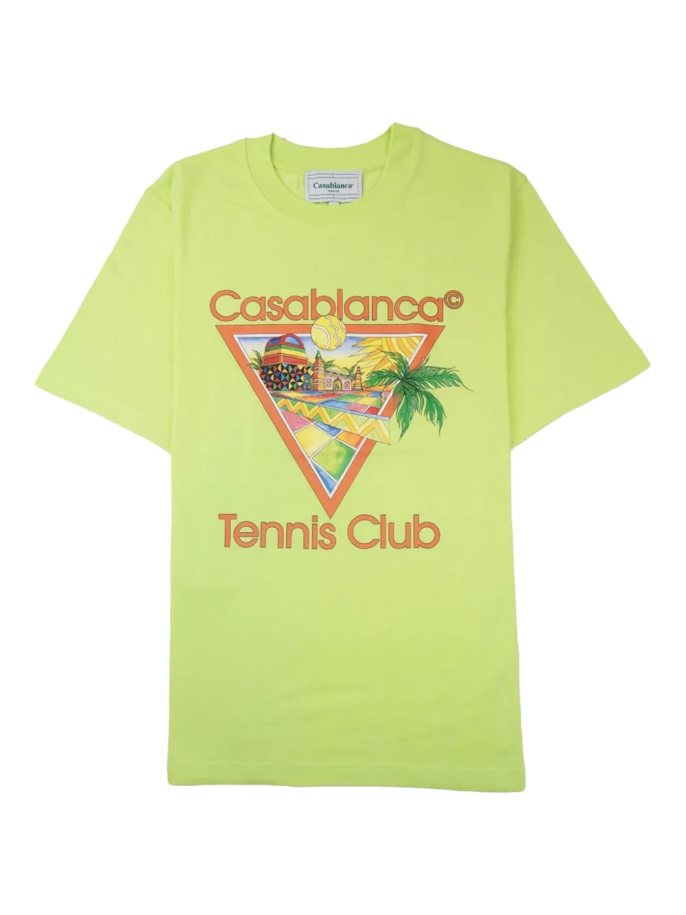 Casablanca Afro Cubism Tennis Club "Green" T-shirt Groen