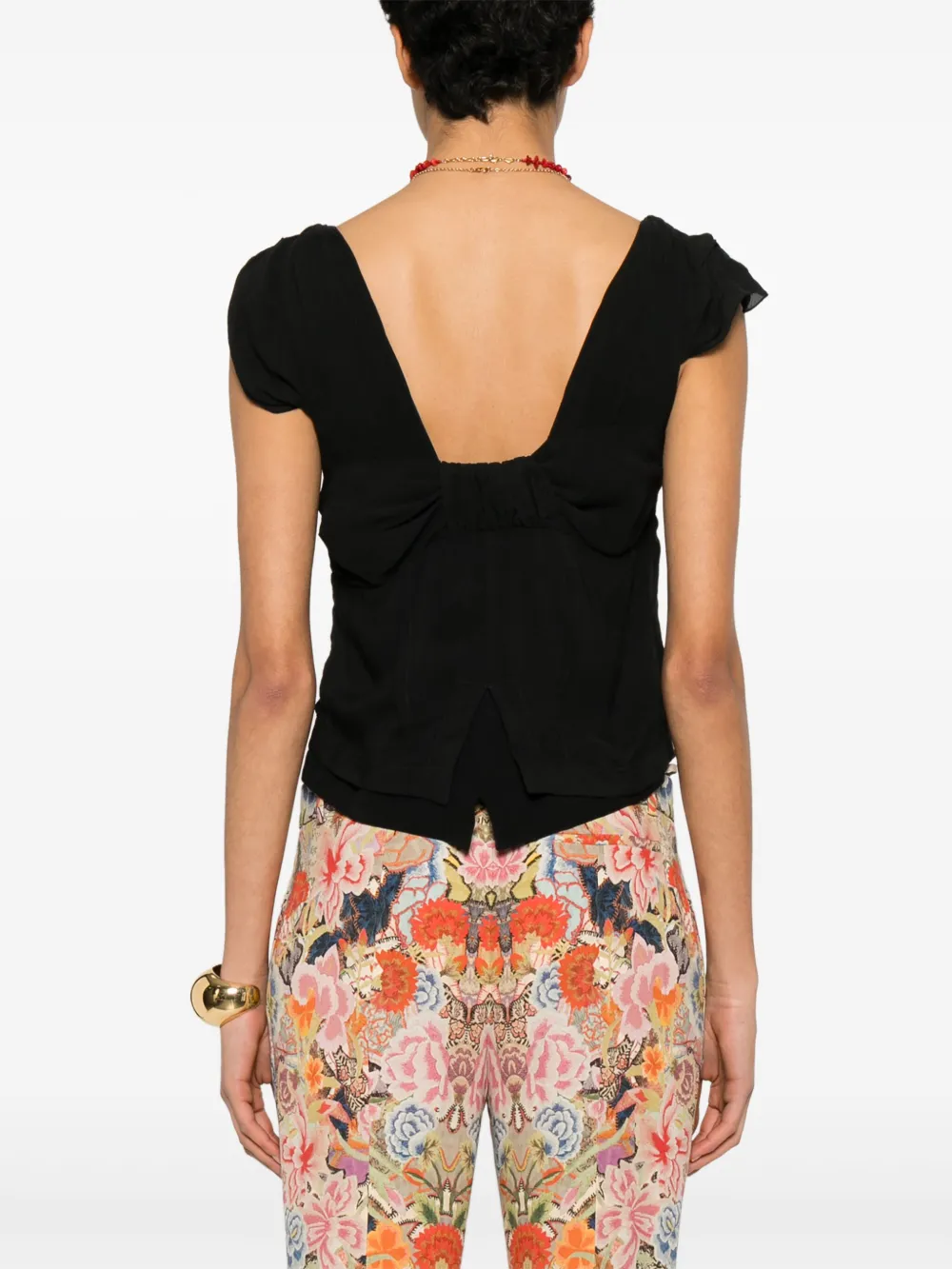 Pre-owned Dior 1990s X John Galliano Silk Top In Black