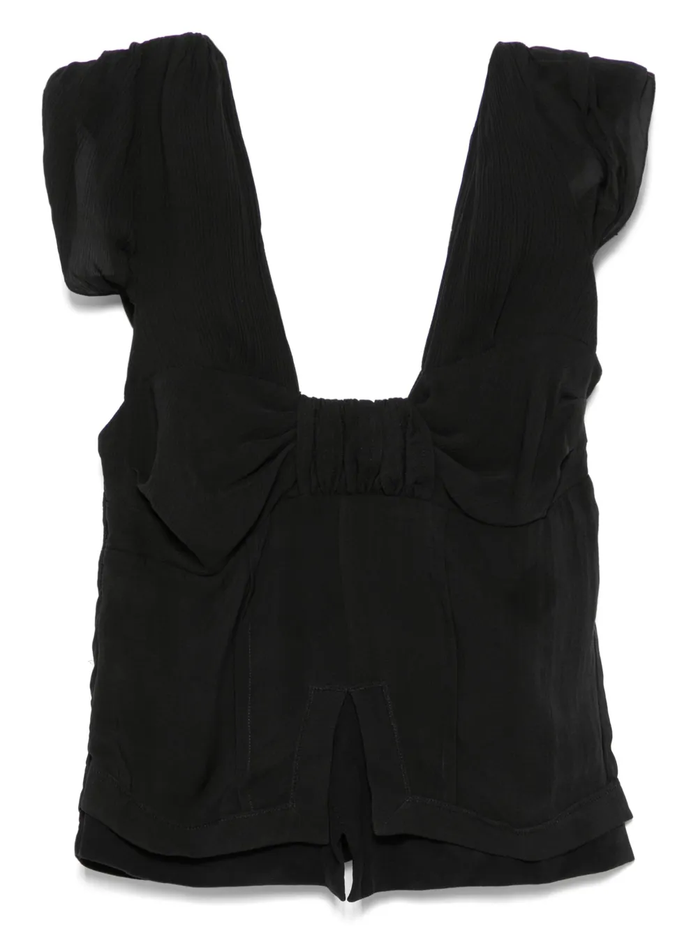 Christian Dior Pre-Owned 1990s x John Galliano シルクトップ - ブラック Christian Dior Pre-Owned 1990s x John Galliano シルクトップ - ブラック