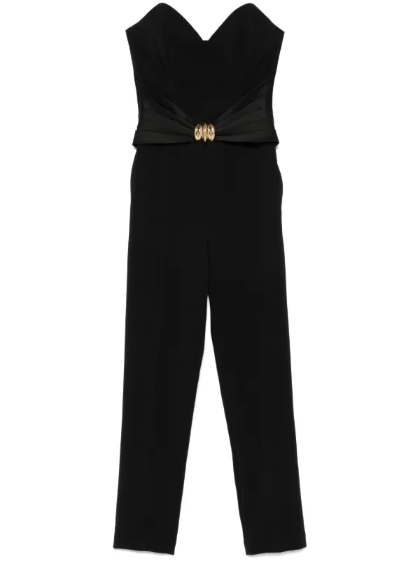 Elisabetta Franchi リボン ジャンプスーツ | ブラック