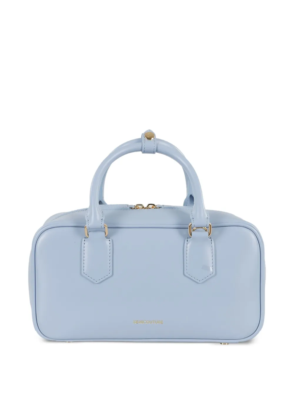 Semicouture Shopper met rits en handgreep Blauw