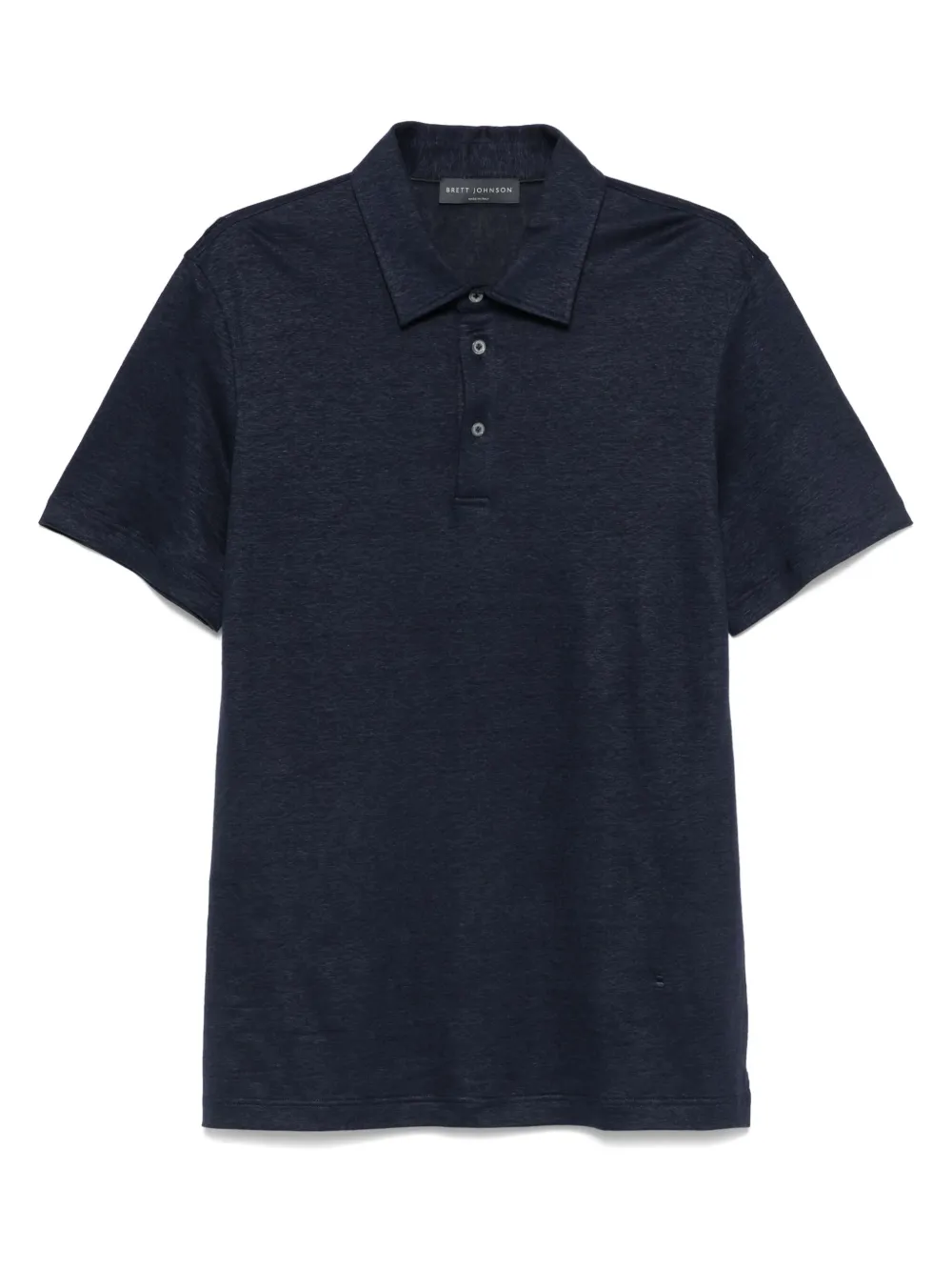 Brett Johnson polo en soie mélangée | bleu | Image 1