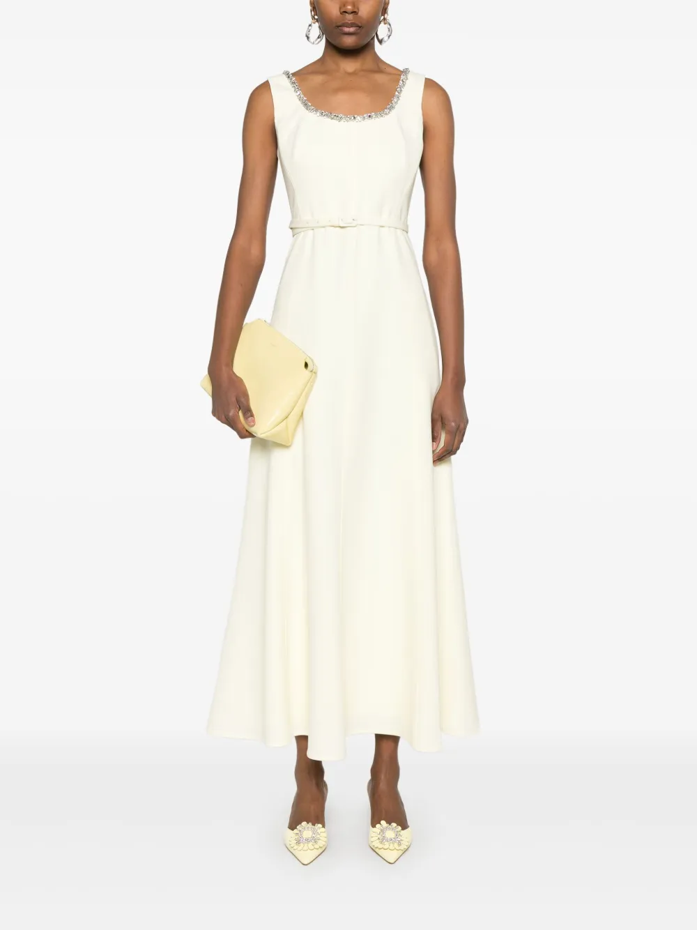 Roland Mouret Verfraaide maxi-jurk - Geel