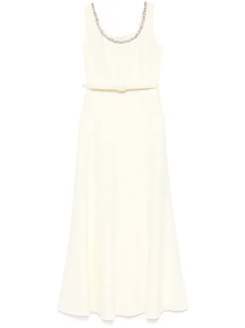 Robe longue en cady à ornements - Roland Mouret - Modalova