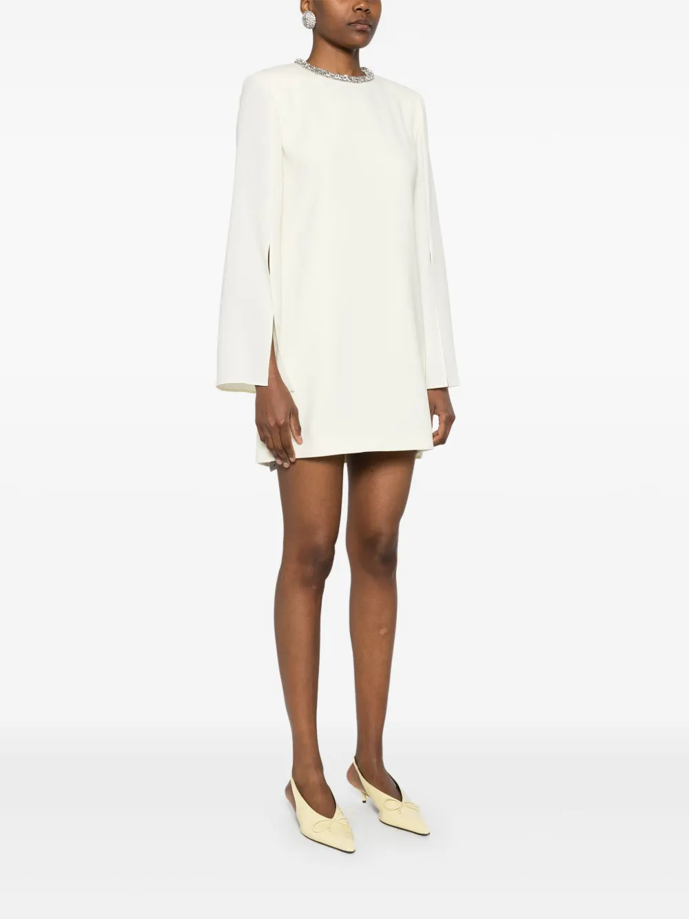 Roland Mouret Verfraaide jurk Geel