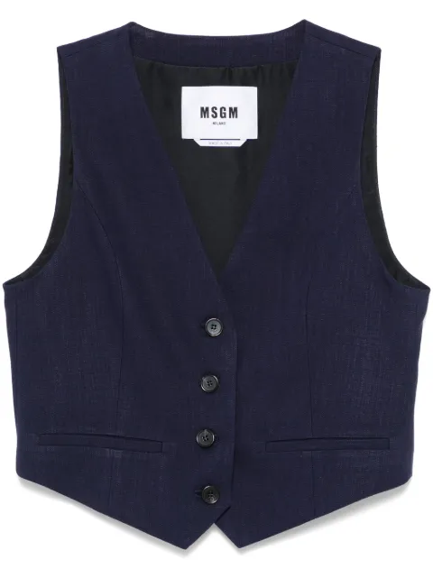 MSGM Gilet met enkele rij knopen