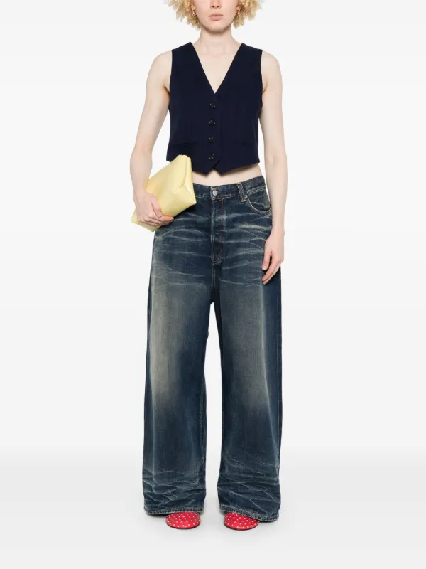 MSGM - MSGM★ビスチェ　ストライプ　定価約36000円 MSGM テクスチャード ベスト | ブルー | FARFETCH JP