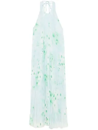 PINKO floral-print Maxi Dress | Blue | FARFETCH