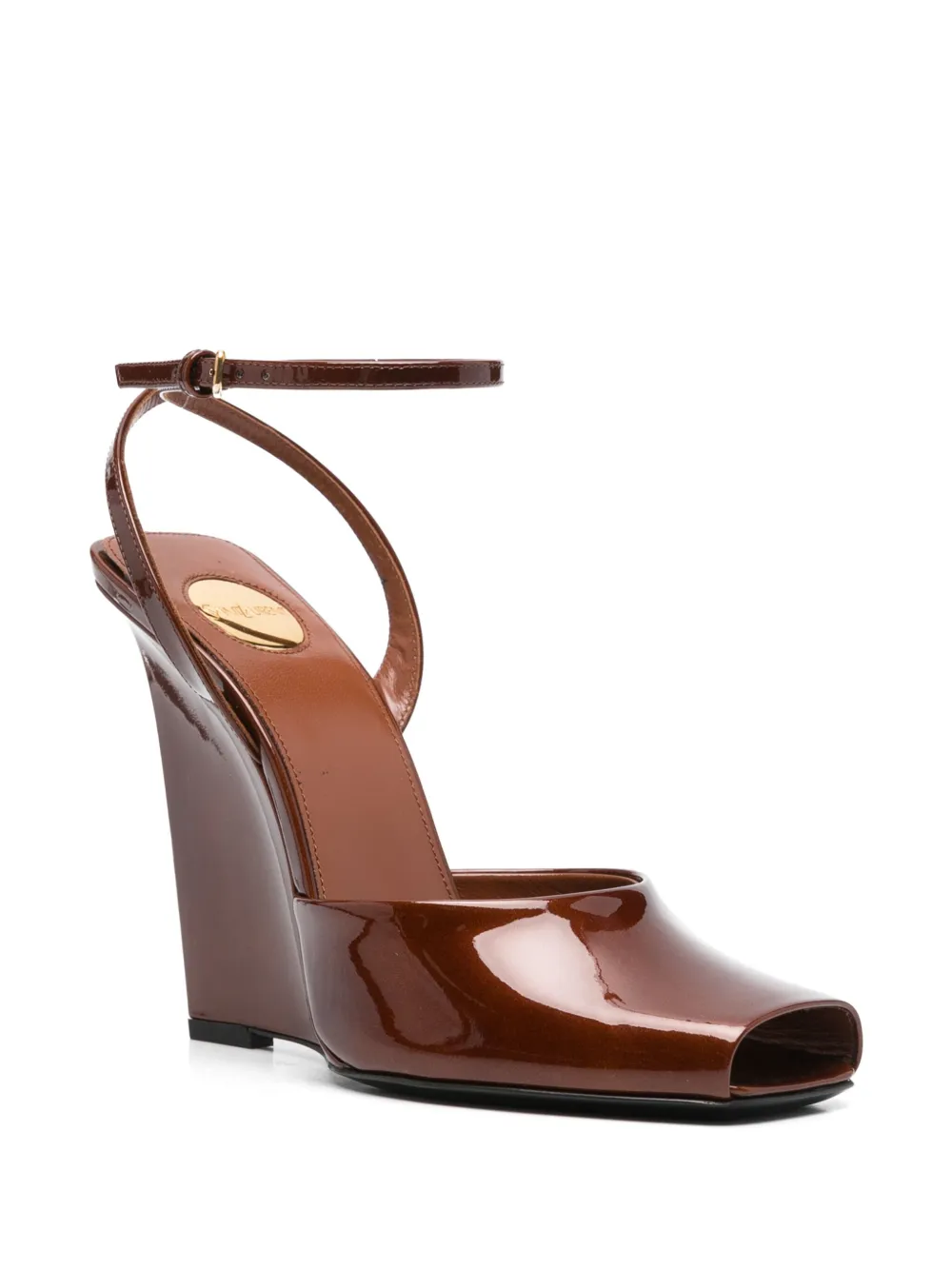 Saint Laurent 110mm La Scandale sandalen - Bruin