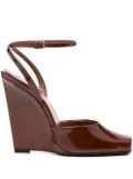 Saint Laurent 110mm La Scandale sandals - Brown