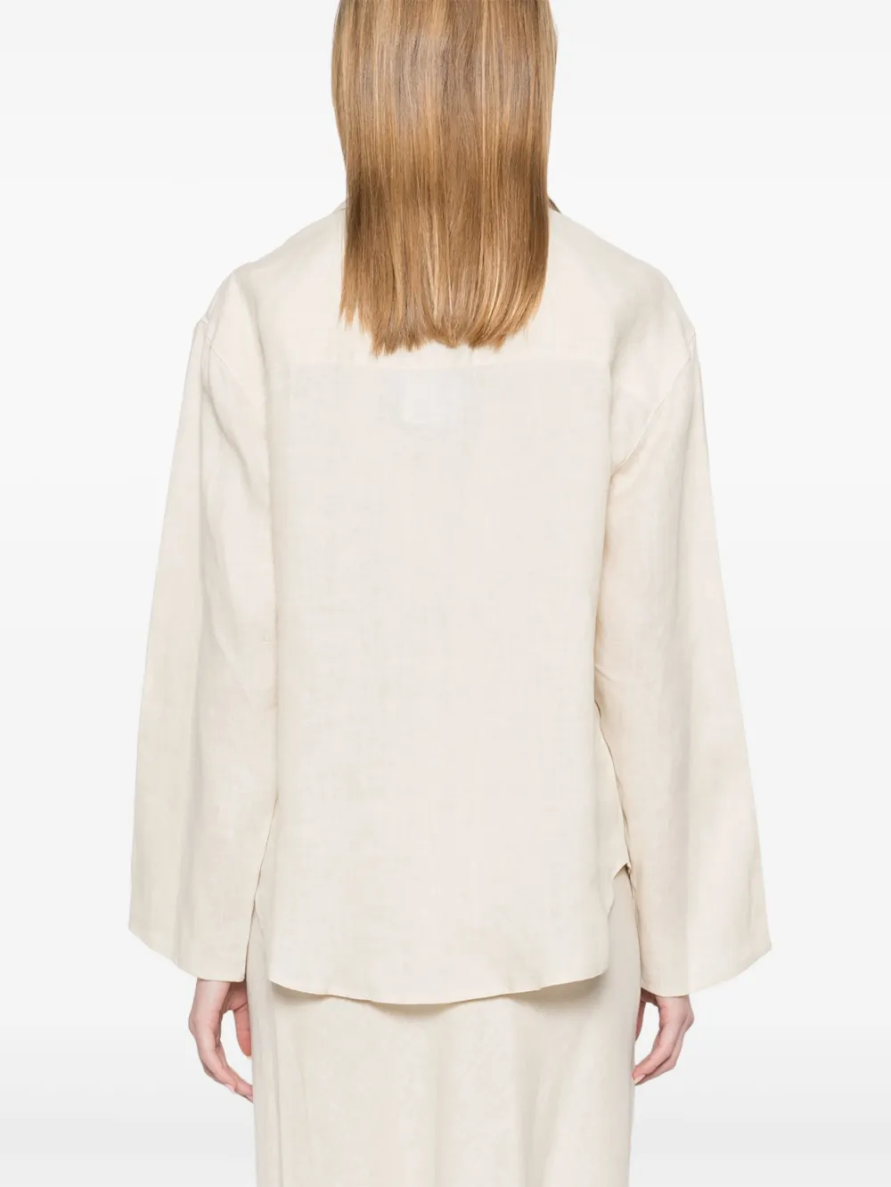 Twinset Linen Blouse In Neutrals
