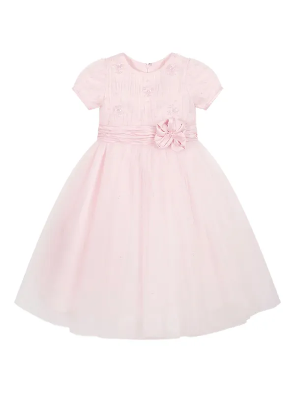 sarah louise dress pink Sarah Louise - Girls Pink Cotton Hand-Embroidered Dress