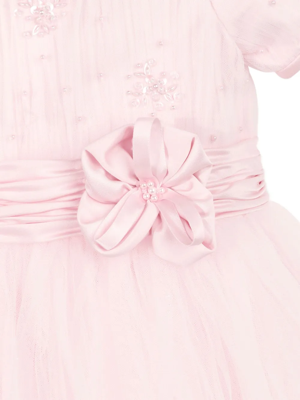 Sarah Louise Jurk met bloemenpatch Roze