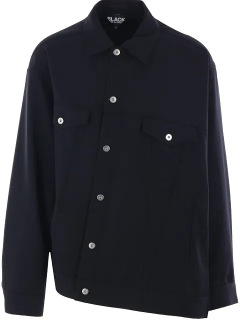 Black Comme Des Garçons asymmetric gabardine jacket 