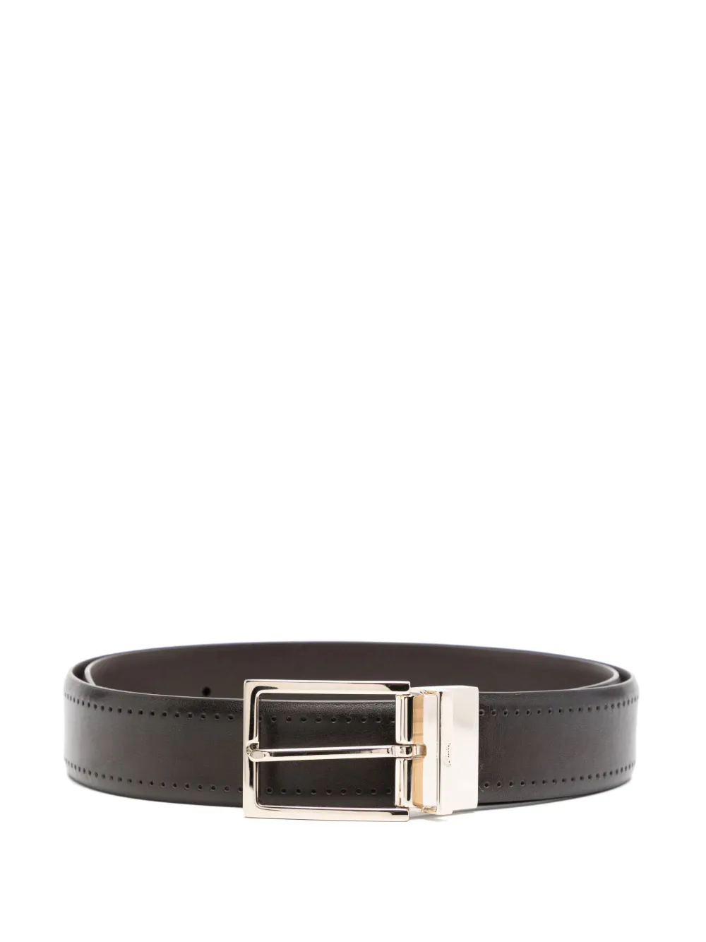 Brioni Leren riem Bruin