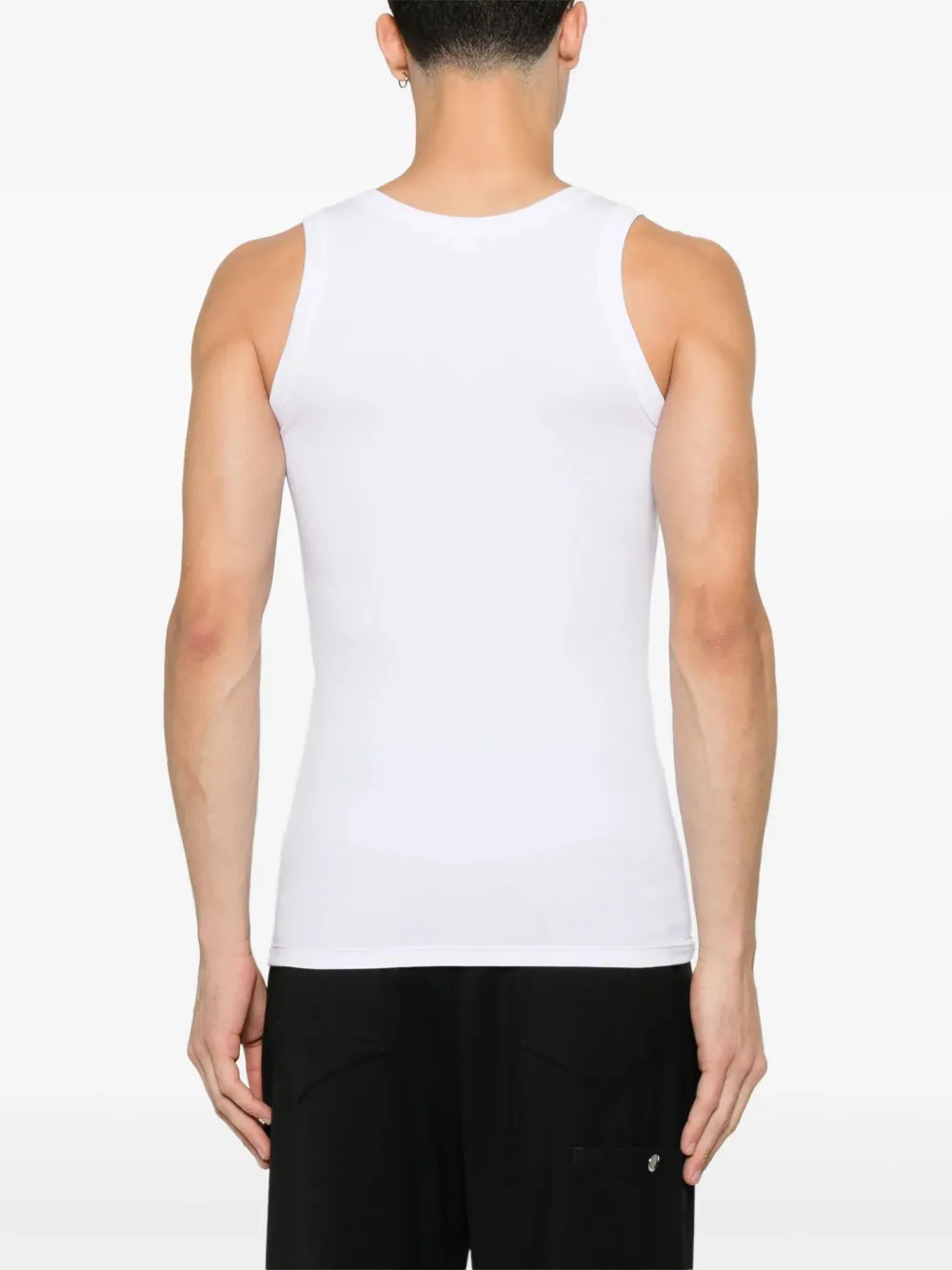Alexander McQueen Tanktop met geborduurde doodskop Wit