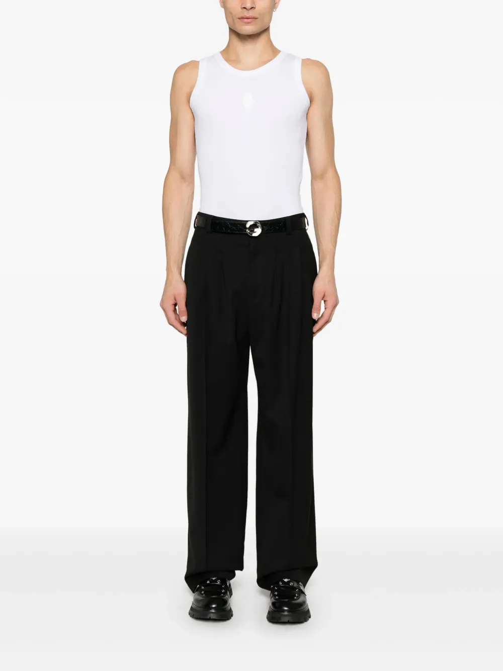 Alexander McQueen Tanktop met geborduurde doodskop - Wit