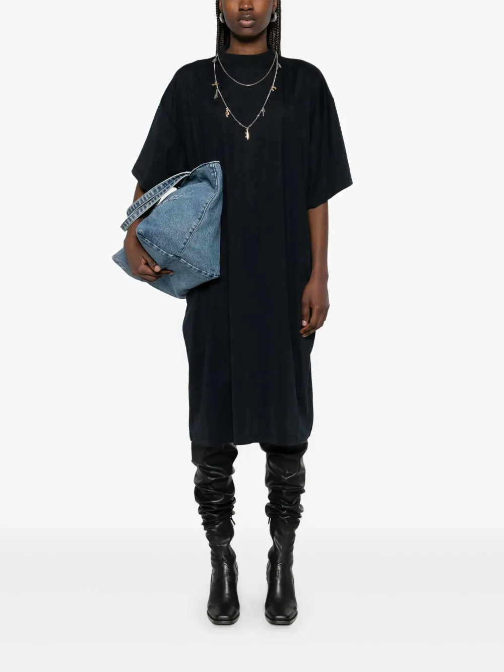 Balenciaga T-shirt Dress In 蓝色