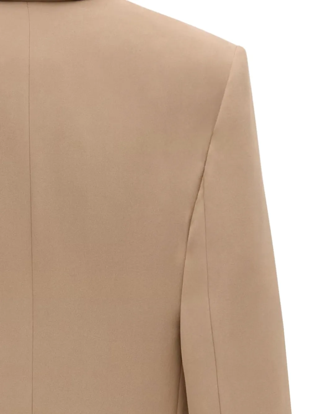 Saint Laurent Silk Crepe Blazer In Neutral