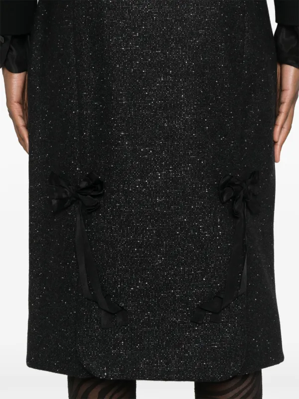 John Galliano Pre-Owned 2000s lurex-detail Skirt | Black | FARFETCH