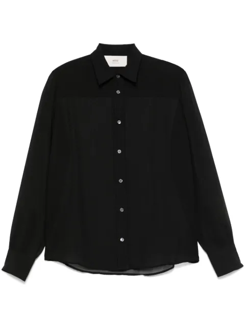 AMI Paris semi-sheer shirt
