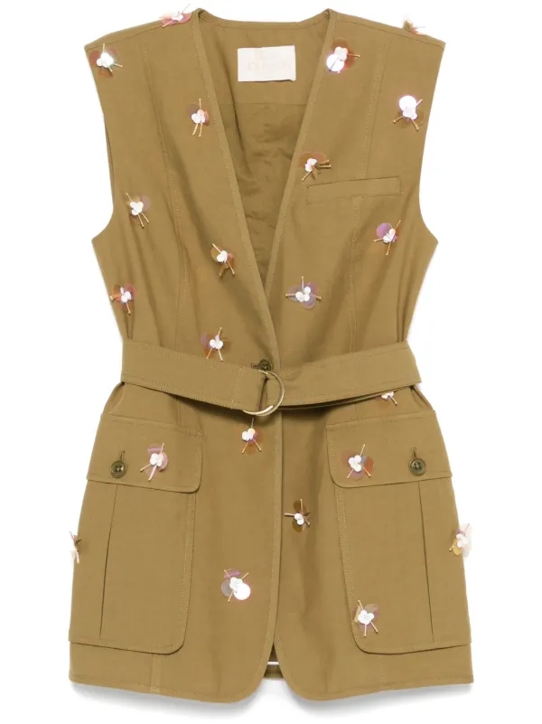 Ulla Johnson Twyla Gilet in Green