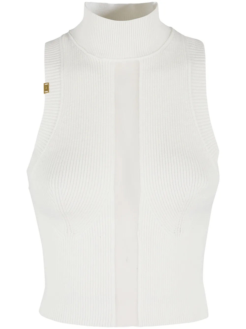 Elisabetta Franchi Ribgebreide tanktop Wit